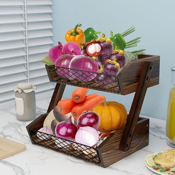 Other - NEW 2 Tier  Fruit Basket for Kitchen, Fruit Bowl,Kitchen Counter Organizer,